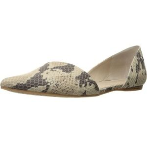 Calvin Klein Women's Hillaria Ballet Flat Cream Gray 9
